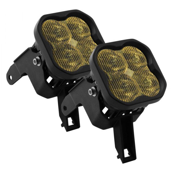 Diode Dynamics® - Fog Light Location Stage Pro Series SAE 3" 2x36W Fog Beam Yellow LED Light Kit