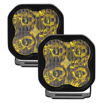 Diode Dynamics® - Hood Ditch Mounted Stage Sport Series 3" 2x14.5W Driving Beam Yellow LED Light Kit