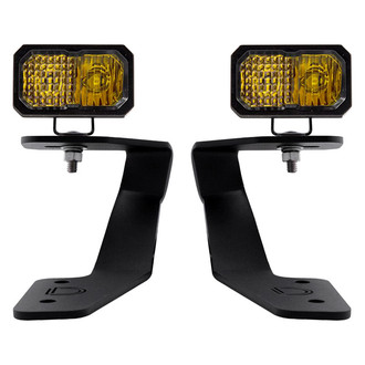 Diode Dynamics® - Hood Ditch Mounted Stage Pro Standard Series 2" 2x25.6W Combo Beam Yellow LED Light Kit