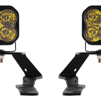 Diode Dynamics® - Hood Ditch Mounted Stage Sport Series 3" 2x14.5W Driving Beam Yellow LED Light Kit