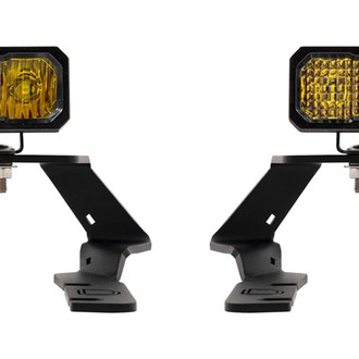 Diode Dynamics® - Hood Ditch Mounted Stage Sport Standard Series 2" 2x7.7W Combo Beam Yellow LED Light Kit