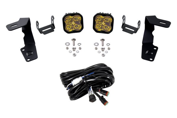 Diode Dynamics® - Hood Ditch Stage Sport Series 3" 2x14.5W Driving Beam Yellow LED Light Kit, Full Set