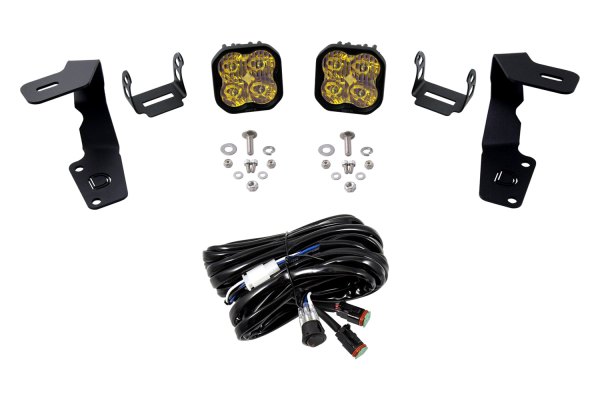 Diode Dynamics® - Hood Ditch Stage Pro Series 3" 2x36W Driving Beam Yellow LED Light Kit, Full Set