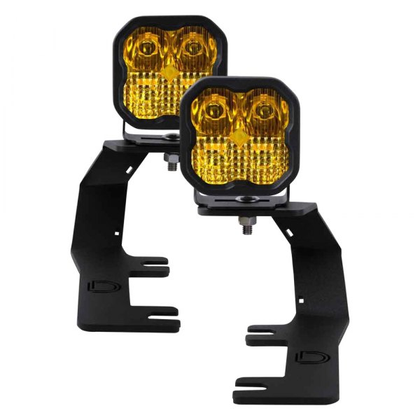 Diode Dynamics® - Hood Ditch Stage Sport Series 3" 2x14.5W Driving Beam Yellow LED Light Kit