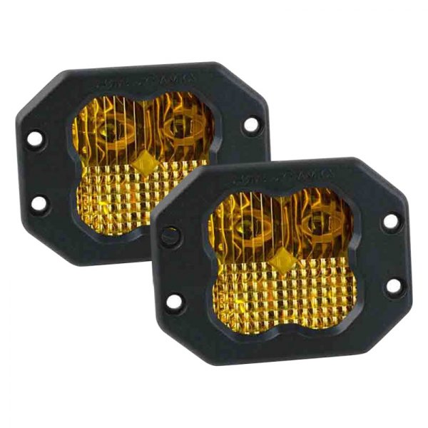 Diode Dynamics® - Stage Sport Series Flush Mount 3" 2x14.5W Combo Beam Yellow LED Lights