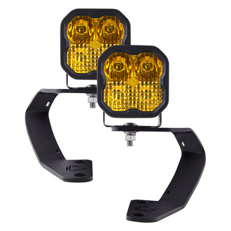 Diode Dynamics® - Hood Ditch Mounted Stage Pro Series 3" 2x36W Combo Beam Yellow LED Light Kit