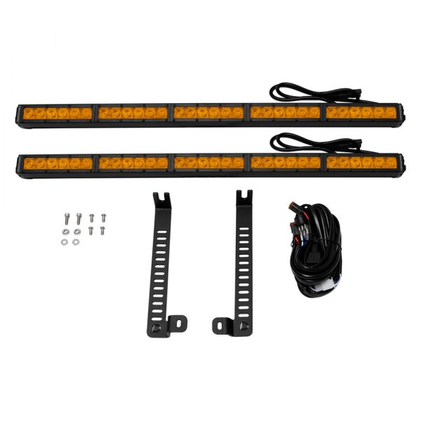 Diode Dynamics® - Lower Grille Opening Stage Series Stealth 30" 2x137.2W Driving Beam Amber LED Light Bar Kit