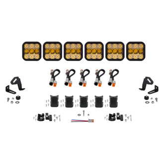 Diode Dynamics® - CrossLink Sport 6-Pod 37.5" 240W Combo Beam Yellow LED Light Bar