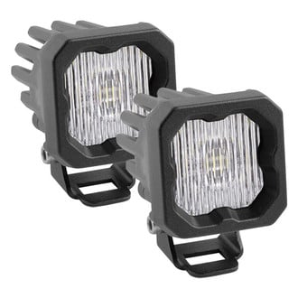 Diode Dynamics® - Stage Series C1 Standard SAE/DOT 2" 20W Square Fog Beam LED Lights, with Amber Backlight