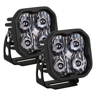 Diode Dynamics® - Stage Sport Series Standard SAE 3" 14.5W Square LED Lights, with Amber Backlight