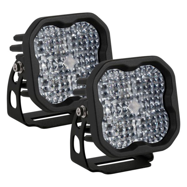 Diode Dynamics® - Stage Sport Series Standard 3" 2x14.5W Square Flood Beam LED Lights, With White Backlight