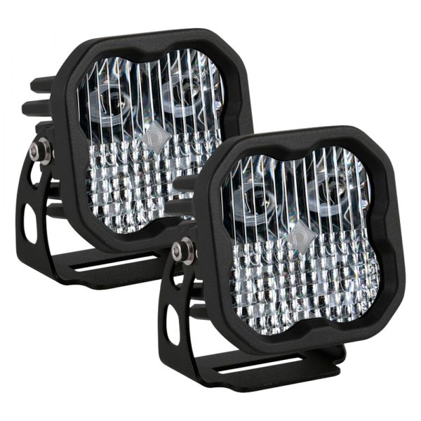 Diode Dynamics® - Stage Sport Series Standard 3" 2x14.5W Square Combo Beam LED Lights, With Blue Backlight