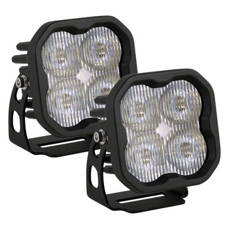 Diode Dynamics® - Stage Max Series Standard SAE 3" 38.5W Square Fog Beam LED Lights, with Amber Backlight
