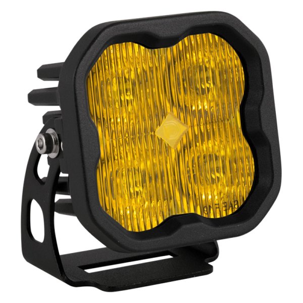 Diode Dynamics® - Stage Max Series Standard SAE 3" 38.5W Square Fog Beam Yellow LED Light, with Amber Backlight