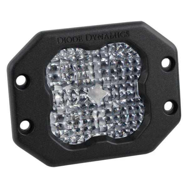 Diode Dynamics® - Stage Sport Series Flush Mount 3" 14.5W Square Flood Beam LED Light, With Red Backlight