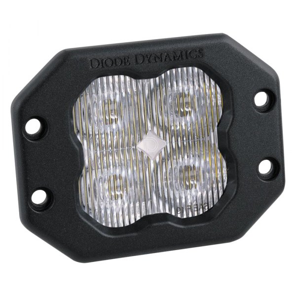 Diode Dynamics® - Stage Pro Series SAE Flush Mount 3" 36W Square Fog Beam LED Light, With Amber Backlight