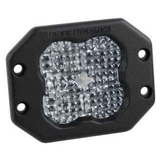 Diode Dynamics® - Stage Pro Series Flush Mount 3" 36W Square Flood Beam LED Light, With Red Backlight
