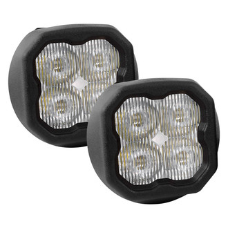 Diode Dynamics® - Fog Light Location Stage Pro Series Type GM SAE 3" 2x36W Square Fog Beam LED Lights, With Amber Backlight