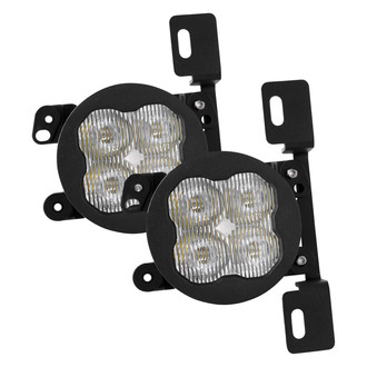 Diode Dynamics® - Fog Light Location Stage Pro Series Type MR SAE 3" 2x36W Square Fog Beam LED Lights, With Amber Backlight
