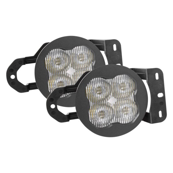 Diode Dynamics® - Fog Light Location Stage Pro Series Type MS SAE 3" 2x36W Square Fog Beam LED Lights, with Amber Backlight
