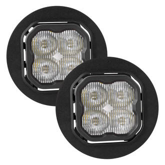 Diode Dynamics® - Fog Light Location Stage Max Series Type OB SAE 3" 2x38.5W Square Fog Beam LED Lights, with Amber Backlight
