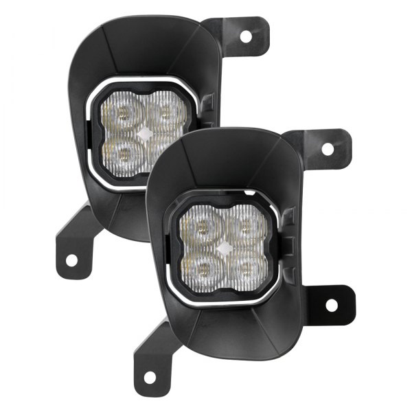 Diode Dynamics® - Fog Light Location Stage Max Series Type RAM Vertical SAE 3" 2x38.5W Square Fog Beam LED Lights, with Amber Backlight