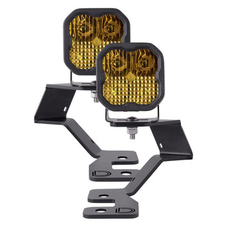 Diode Dynamics® - Hood Ditch Mounted Stage Pro Series 3" 2x36W Square Combo Beam Yellow LED Light Kit