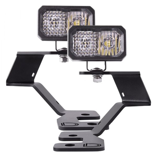 Diode Dynamics® - Hood Ditch Stage Sport Series 2" 2x7.7W Square Combo Beam LED Light Kit