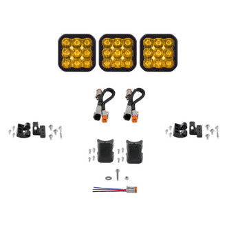 Diode Dynamics® - CrossLink Sport 3-Pod 18.5" 120W Driving Beam Yellow LED Light Bar