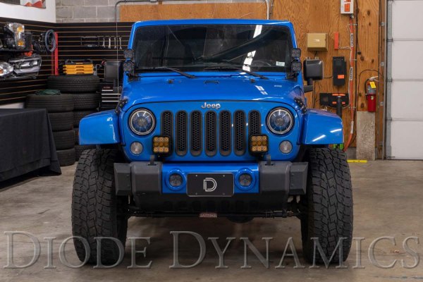 Diode Dynamics® - Front Bumper Stage Sport Series Square LED Light Kit, Installed 