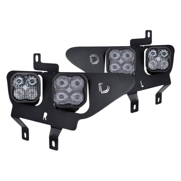 Diode Dynamics® - Fog Light Location Stage Sport Series 3" 4x14.5W Square Fog/Combo Beam LED Light Kit