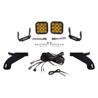 Diode Dynamics® - Front Bumper Stage Series 5 Sport 5" 2x40W Square Driving Beam Yellow LED Light Kit