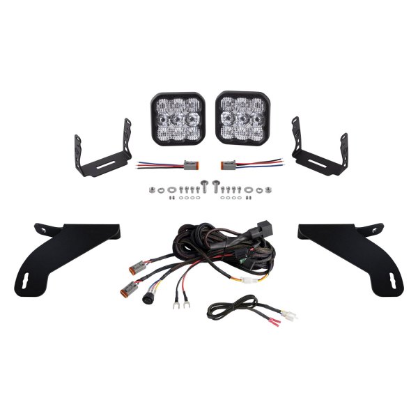 Diode Dynamics® - Front Bumper Stage Series 5 Pro 5" 2x90W Square Combo Beam LED Light Kit