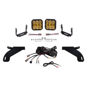Diode Dynamics® - Front Bumper Stage Series 5 Pro 5" 2x90W Square Combo Beam Yellow LED Light Kit