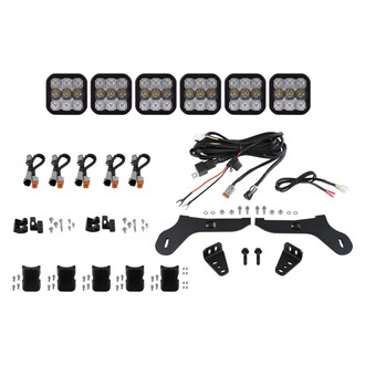 Diode Dynamics® - Grille Mounted CrossLink Sport 6-Pod 240W Combo Beam LED Light Bar Kit