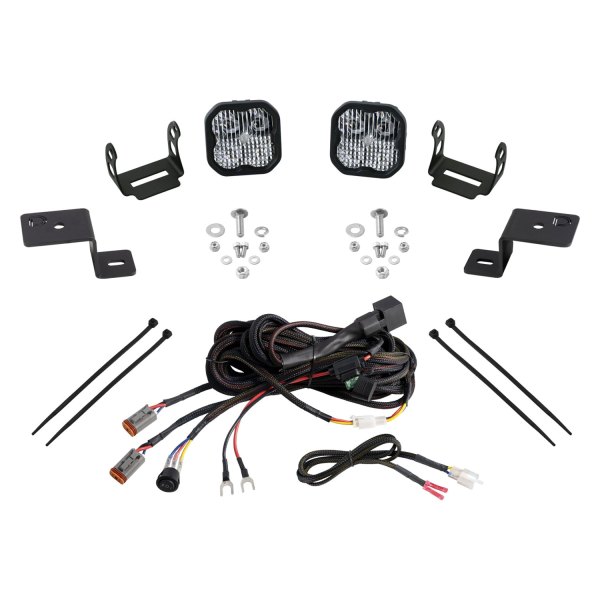 Diode Dynamics® - Hood Ditch Stage Pro Series 3" 2x36W Square Combo Beam LED Light Kit