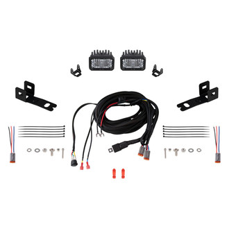 Diode Dynamics® - Rear Bumper Stage Series C2 Sport 3.3" 2x7.7W Square Flood Beam LED Light Kit