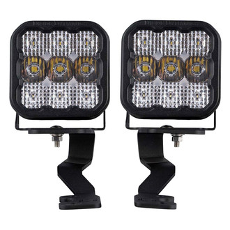 Diode Dynamics® - Hood Ditch Stage Series 5 Pro 5" 2x90W Square Combo Beam LED Light Kit