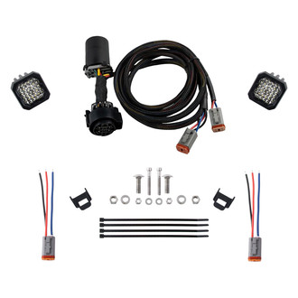 Diode Dynamics® - Rear Bumper Stage Series C1 Pro 2" 2x19W Square Flood Beam LED Light Kit, With Red Backlight