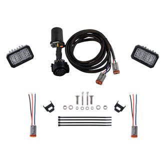 Diode Dynamics® - Rear Bumper Stage Series C2 Pro 2" 2x25.6W Square Flood Beam LED Light Kit, With Red Backlight