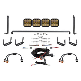 Diode Dynamics® - Grille Stage Series 5 Pro 5" 2x90W Square Combo Beam Yellow LED Light Kit