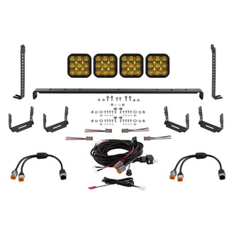 Diode Dynamics® - Grille Stage Series 5 Pro 5" 2x90W Square Driving Beam Yellow LED Light Kit
