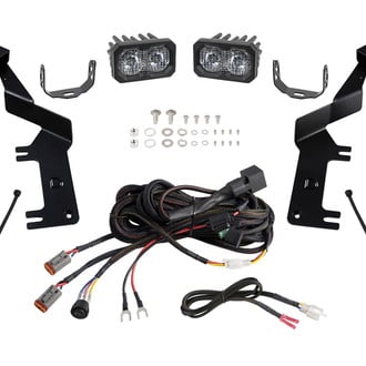 Diode Dynamics® - Hood Ditch Stage Series C2 Pro 3.3" 2x25.6W Rectangular Combo Beam LED Light Kit