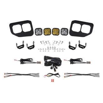 Diode Dynamics® - Fog Light Location Stage Series 3 Sport 3" 4x14.5W Square Fog/Combo Beam Yellow LED Light Kit