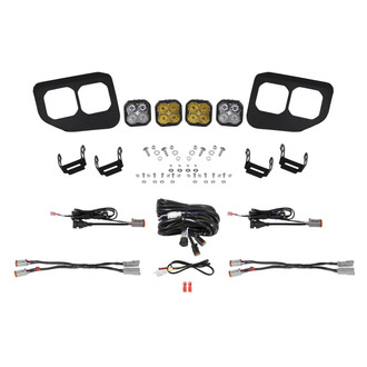 Diode Dynamics® - Fog Light Location Stage Series 3 Pro 3" 4x36W Square Fog/Combo Beam Yellow LED Light Kit