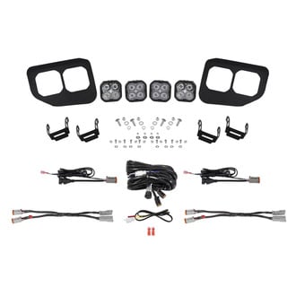 Diode Dynamics® - Fog Light Location Mounted Stage Series 3 Max 3" 4x38.5W Square Fog/Combo Beam LED Light Kit
