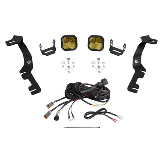 Diode Dynamics® - Hood Ditch Stage Series 3 Pro 3" 2x36W Square Combo Beam Yellow LED Light Kit
