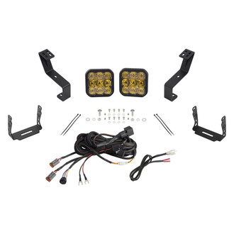 Diode Dynamics® - Front Bumper Stage Series 5 Pro 5" 2x90W Square Combo Beam Yellow LED Light Kit
