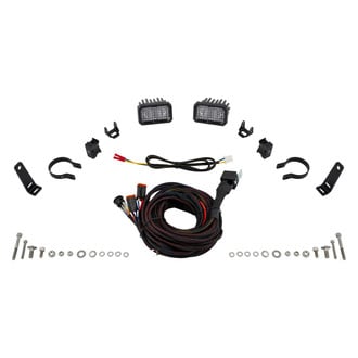 Diode Dynamics® - Roll Bar Reverse Stage Series C2 Sport 3.3" 2x7.7W Square Flood Beam LED Light Kit, With Red Backlight