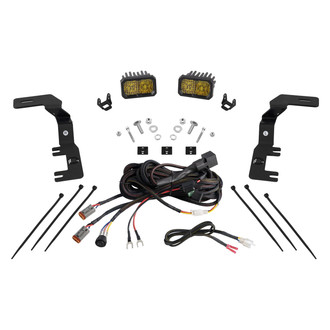 Diode Dynamics® - Hood Ditch Stage Series C2 Pro 3.3" 2x25.6W Rectangular Combo Beam Yellow LED Light Kit